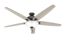 Hunter 51121 - Hunter 70 inch Stockbridge Noble Bronze Ceiling Fan with LED Light Kit and Pull Chain