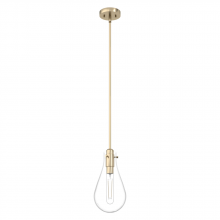 Hunter 19560 - Hunter Lundin Alturas Gold with Clear Glass 1 Light Pendant Ceiling Light Fixture