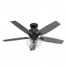 Hunter 52429 - Hunter 52 inch Gatlinburg HunterExpress Matte Black Ceiling Fan with LED LT Kit and Handheld Remote