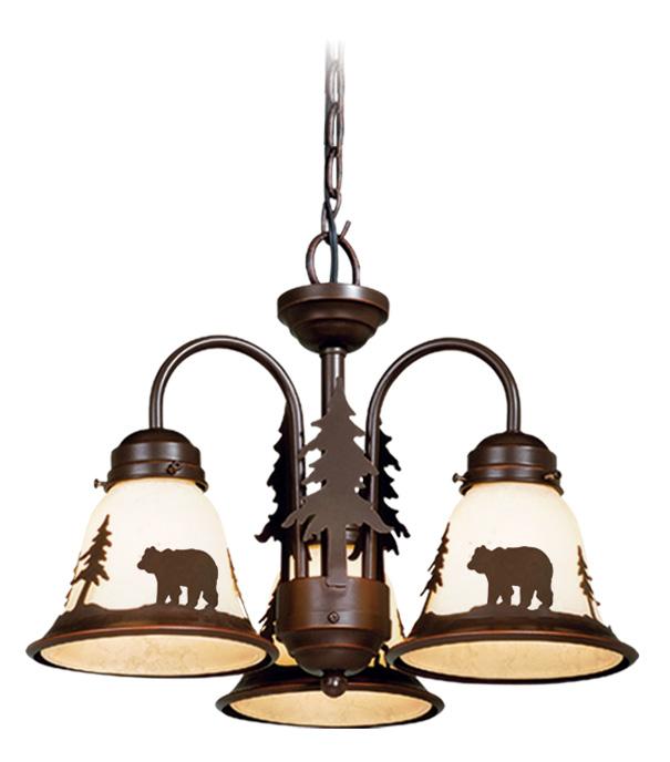 Bozeman 3L LED Fan Kit or Chandelier (Dual Mount) Burnished Bronze