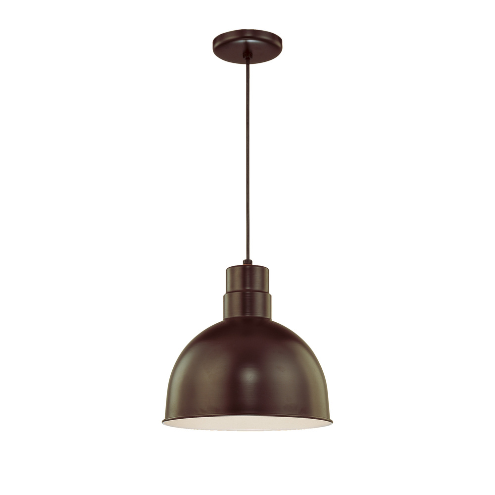 R Series 1-Light Cord Hung Deep Bowl Shade Architectural Bronze