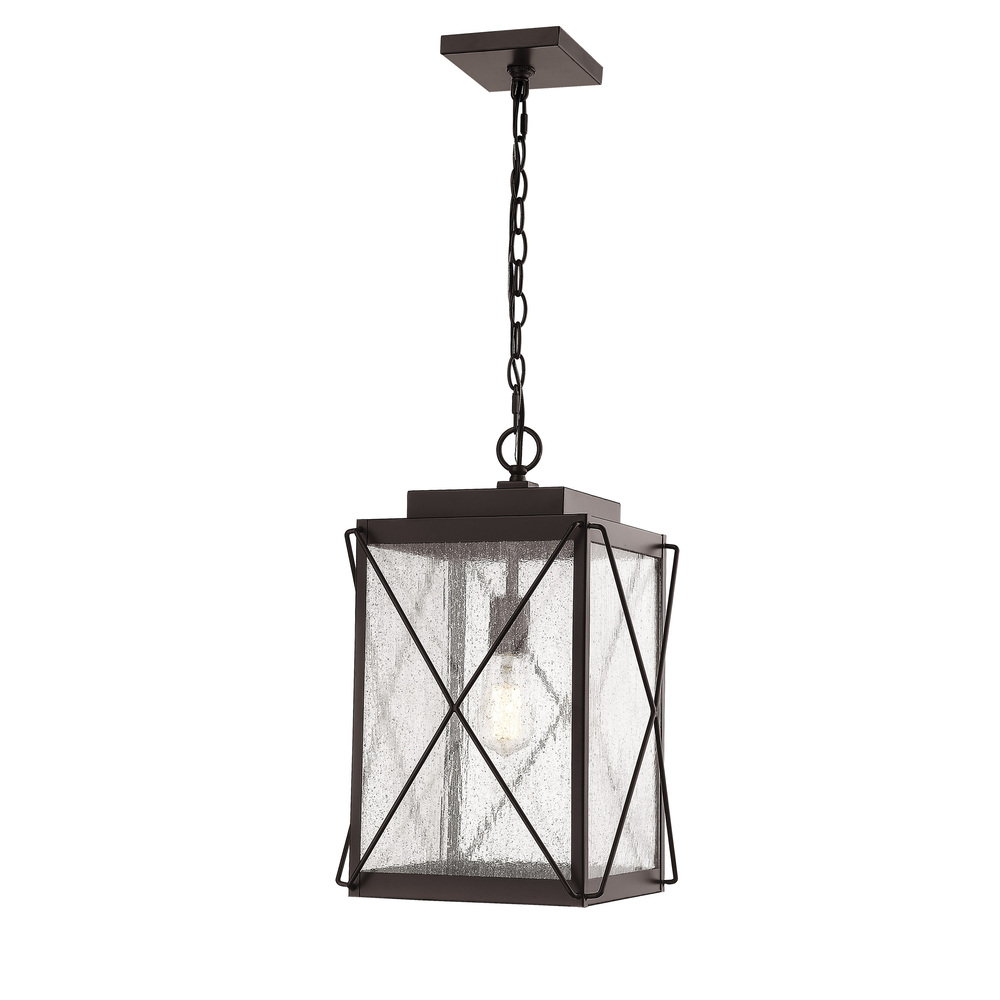 Robinson 1-Light Outdoor Hanging Lantern Powder Coated Bronze