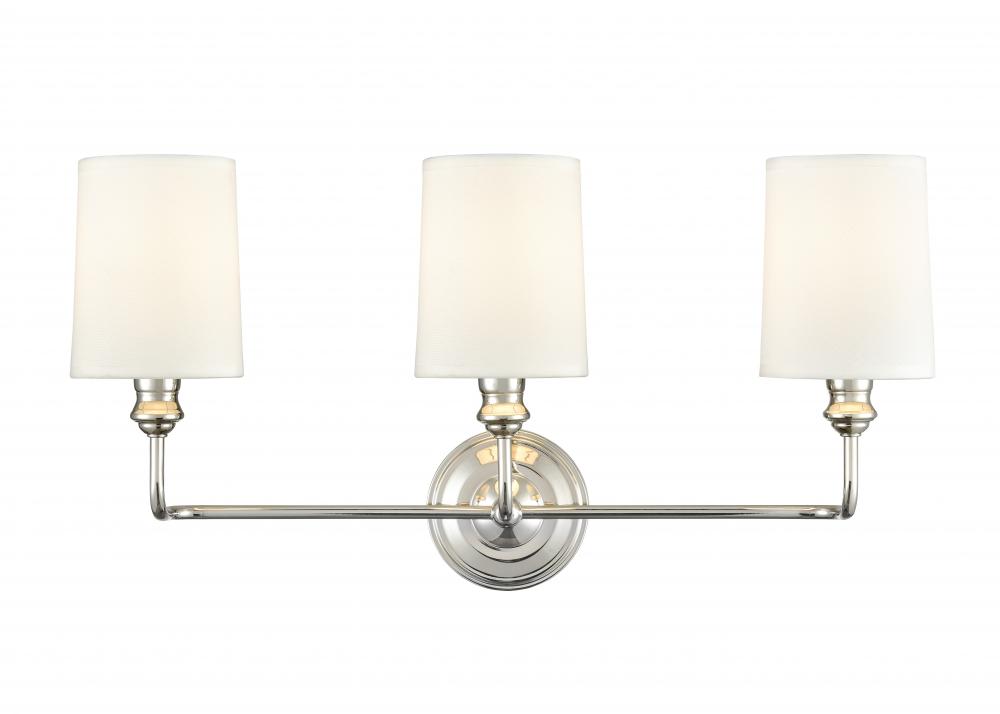 Leena 3-Light Vanity Polished Nickel