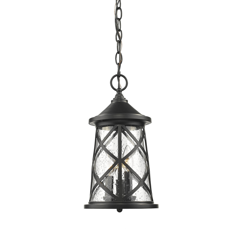 Gordon 3-Light Outdoor Hanging Lantern Powder Coated Black