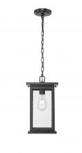 Millennium 4125-PBK - Bowton 1-Light Outdoor Hanging Lantern Powder Coated Black