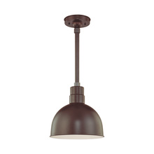 Millennium RDBS12-ABR - R Series 1-Light Stem Hung Deep Bowl Shade Architectural Bronze