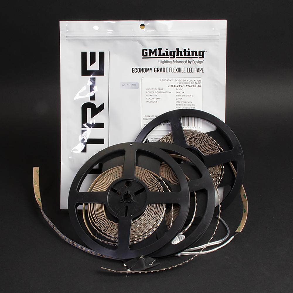 LEDTask™ 2020 24VDC LTR-E Economy Series Indoor Location LED Tape - 98'-6"  Reel