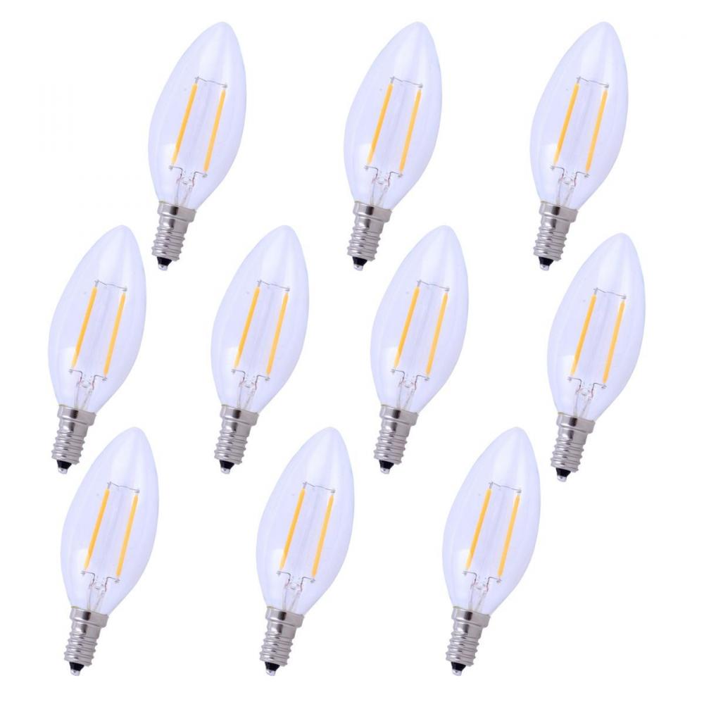 LED E12 CANDELABRA, 2700K, 300 degree, CRI80, ES, UL/CUL, 2.5W, 25W EQUIVALENT, 15000HRS