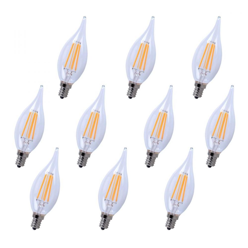 LED E12 Candelabra, 3000k, 300 Degree, CRI80, Es, Ul/CUL, 4W, 40w Equivalent, 15000hrs