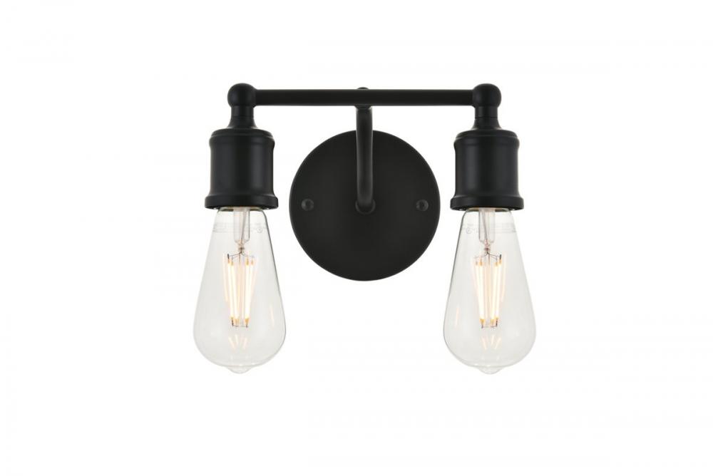 Serif 2 Light Black Wall Sconce