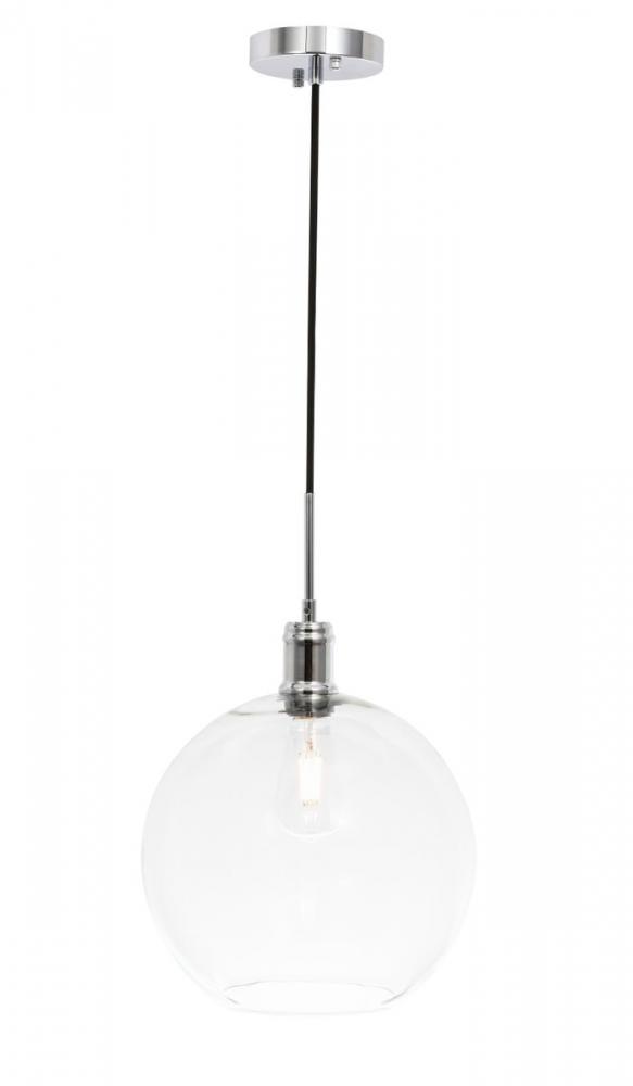 Emett 1 Light Chrome and Clear Glass Pendant