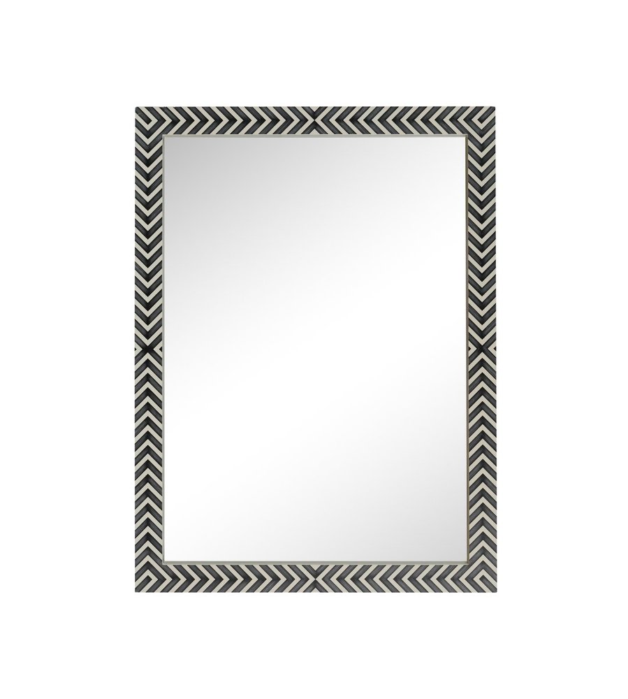 Rectangular Mirror 48x36 Inch in Chevron