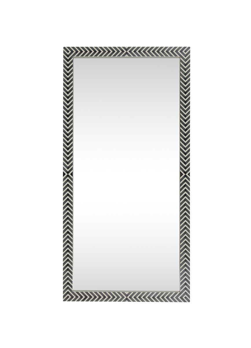 Rectangular Mirror 72x36 Inch in Chevron