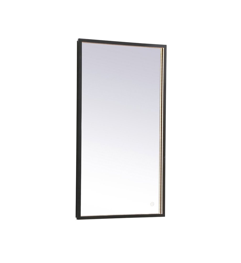 Pier 18x36 inch LED mirror with adjustable color temperature 3000K/4200K/6400K in black