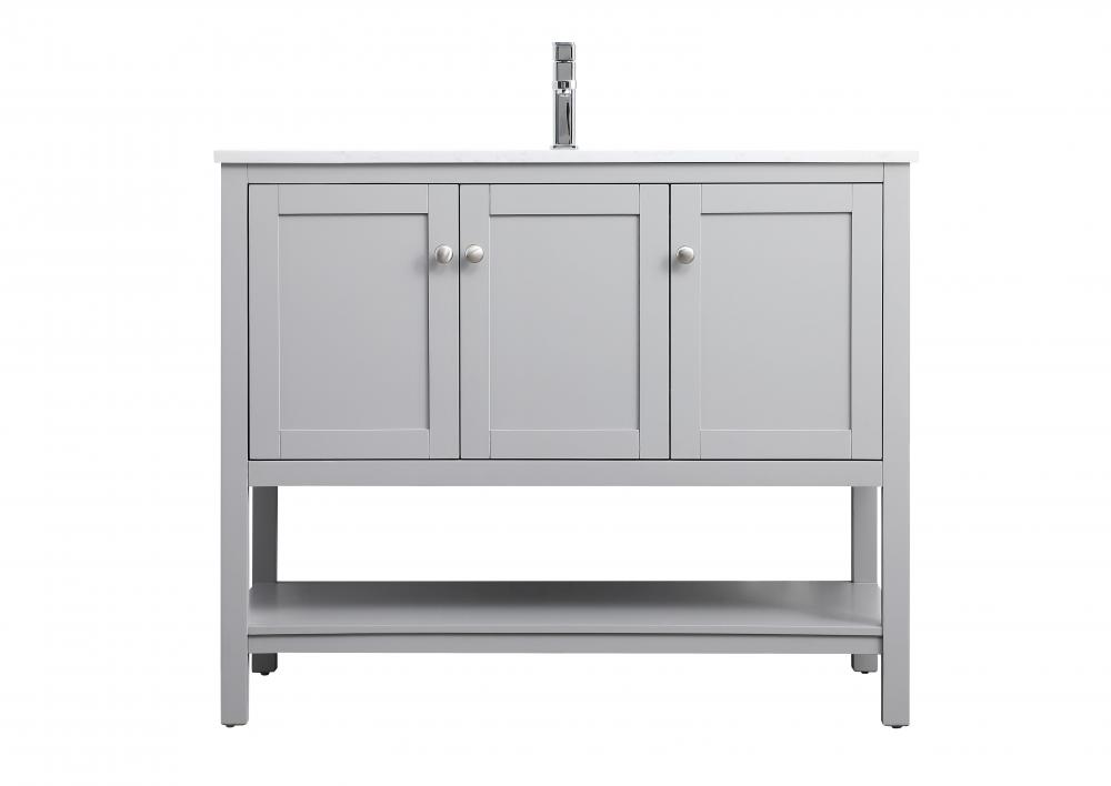 42 Inch Single Bathroom Vanity in Grey