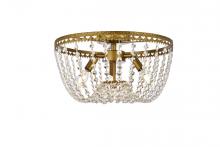 Elegant 1112F16BR - Kylie 16 Inch Flush Mount in Brass