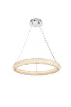 Elegant 3800D23C - Bowen 24 Inch Adjustable LED Chandelier in Chrome