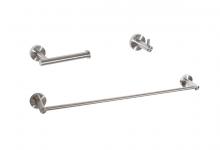  HWB-11S3HBNK - Freya 3-piece Bathroom Hardware Set in Brushed Nickel