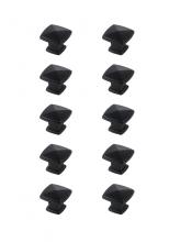 Elegant KB2023-MB-10PK - Marcel 1.2" Matte Black Square Knob Multipack (Set of 10)