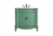 Elegant VF10136VM - 36 Inch Single Bathroom Vanity in Vintage Mint