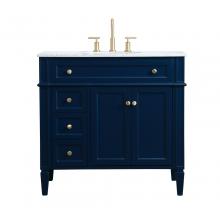 Elegant VF12536BL - 36 Inch Single Bathroom Vanity in Blue