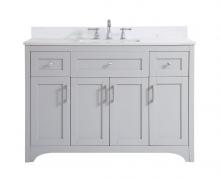 Elegant VF17048GR-BS - 48 Inch Single Bathroom Vanity in Grey with Backsplash