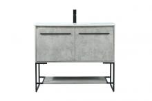 Elegant VF42540MCG - 40 Inch Single Bathroom Vanity in Concrete Grey