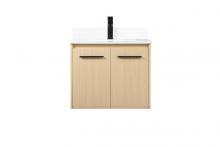 Elegant VF44524MMP-BS - 24 Inch Single Bathroom Vanity in Maple with Backsplash