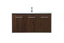 Elegant VF44540MWT - 40 Inch Single Bathroom Vanity in Walnut