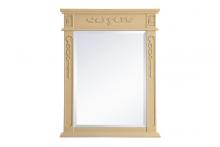 Elegant VM12836LT - Wood Frame Mirror 28 Inchx36 Inch in Light Antique Beige