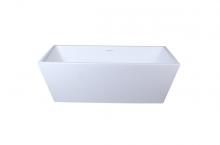 Elegant BT21367GW - 67 Inch Soaking Rectangular Bathtub in Glossy White