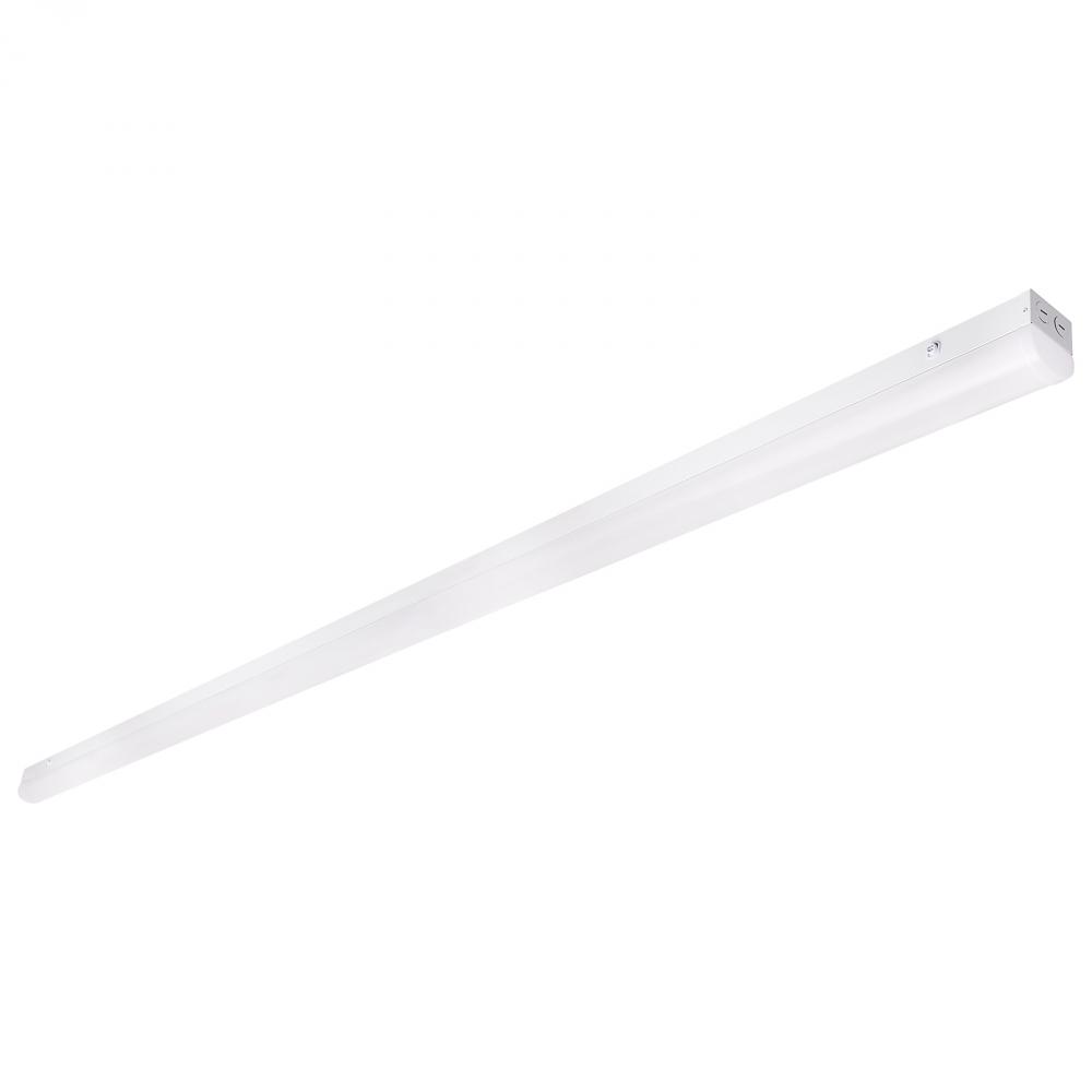 8 Foot LED Linear Strip Light; Field Selectable; With Sensor; White Finish