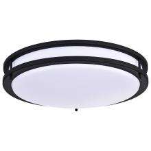 Nuvo 62/1737 - Glamour LED 17 inch; Flush Mount Fixture; Black Finish; CCT Selectable 3K/4K/5K