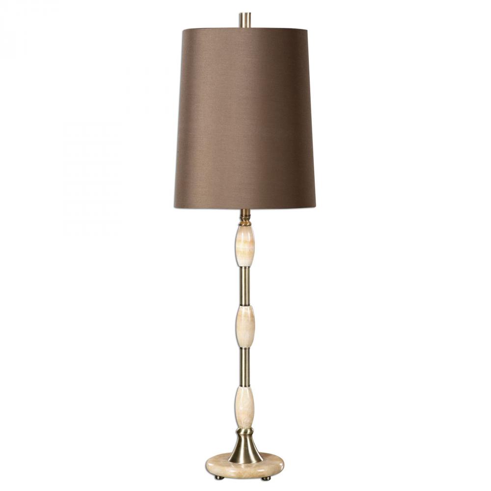 Uttermost Richland Ivory Marble & Brass Lamp